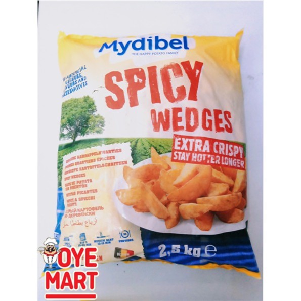 MYDIBEL SPICY WEDGES 2,5KG FRENCH FRIES KENTANG GORENG BEKU HARGA PROMO