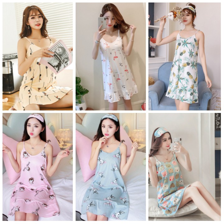 BAJU TIDUR DRESS PIYAMA IMPORT PREMIUM IMUT BANYAK MOTIF