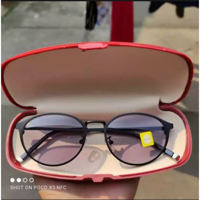 COD - KACAMATA FOTOCROMIC KACAMATA OVAL TERBARU FRAME TITANIUM