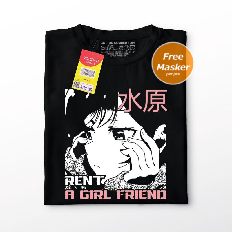 KAOS CHIZURU MIZUHARA / RENT A GIRLFRIEND / KAOS DISTRO PRIA WANITA / PACAR RENTALAN / ANGOD T-SHIRT