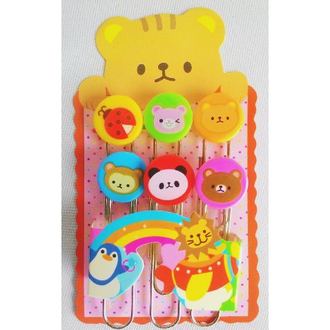 

Dijual souvenir ultah stationery cute animal paper clip Diskon
