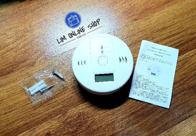 Pendeteksi Smoke Detector Alarm Sensor Warning Alarm CO Carbon monoxide Digital Karbon monoksida