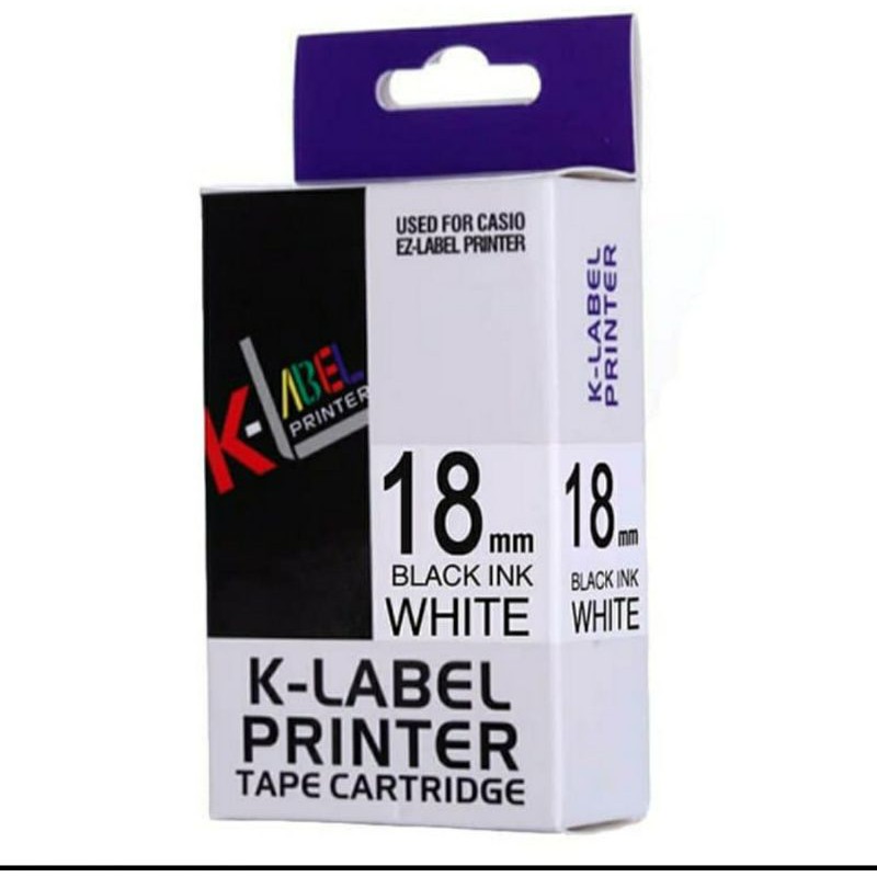 Refill K LABEL Printer 18mm - use Compatible Casio EZ Label Tape 18 mm