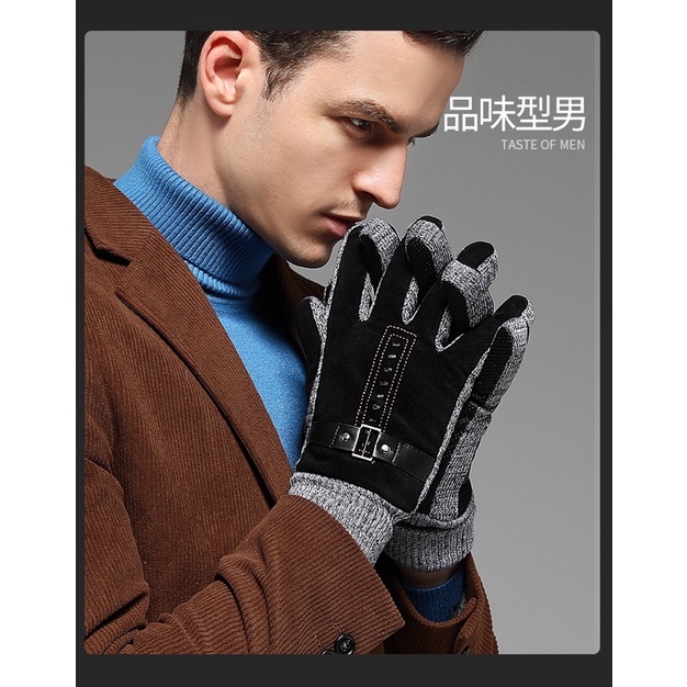 Men winter gloves sarung tangan cowok musim dingin cowok pria import hangat gunung