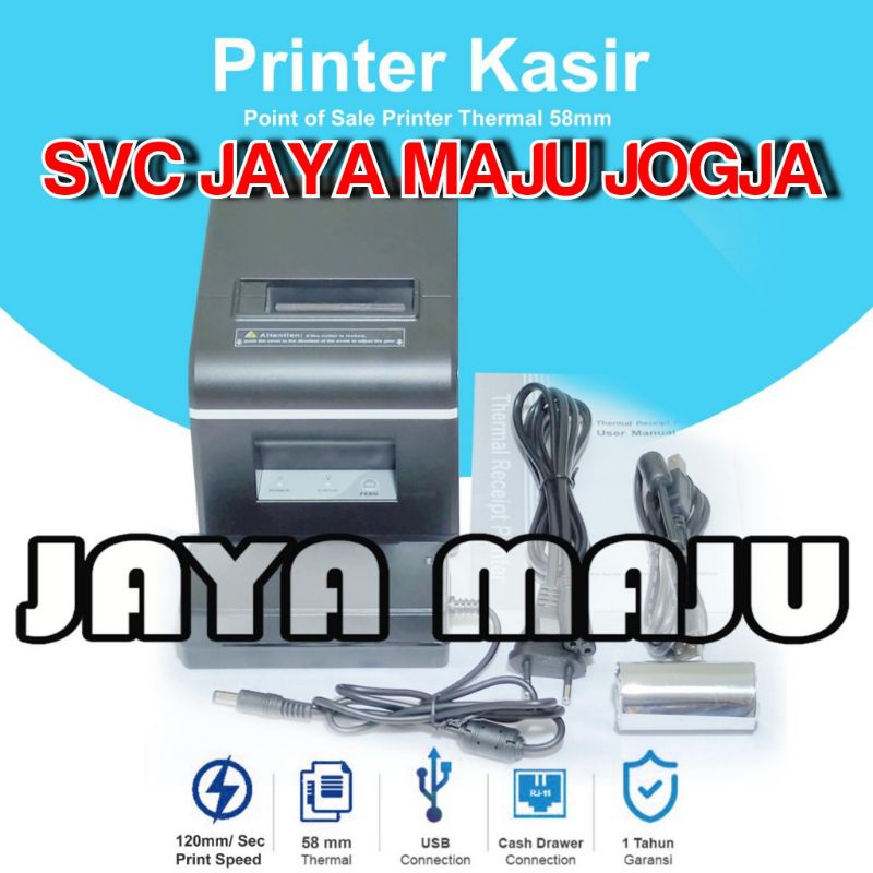 IWARE  C58 AC - USB - SPEED  120 MM/S  ||  PRINTER KASIR THERMAL - LINE PRINTING - AUTO CUTTER  ||  