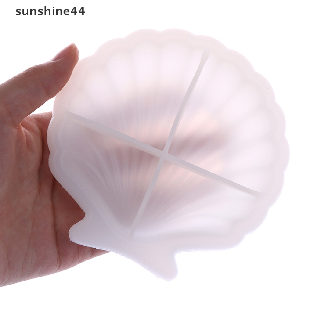 Sunshine 1pc Cetakan Resin DIY Bentuk Kerang Bahan Silikon