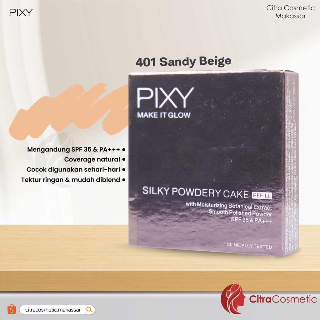 Pixy Glow Silky Powdery Cake Refill 10 Gr