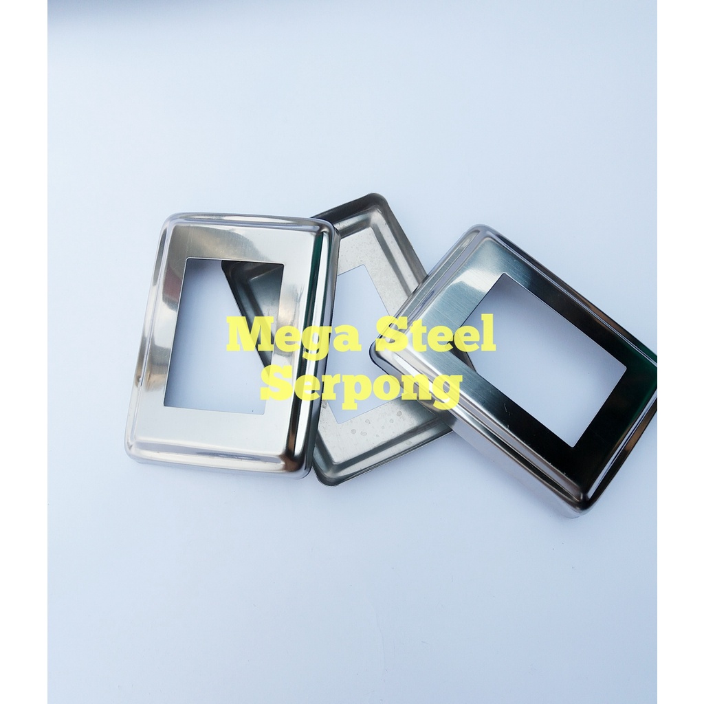 Tutup Ring Kotak Hollow Stainless Steel Uk. 40 x 60 mm 201