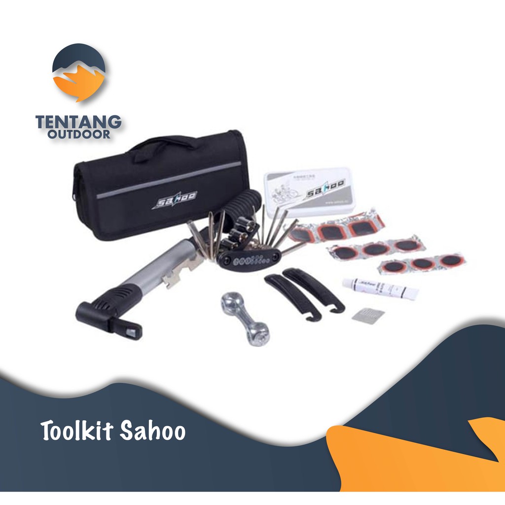 SAHOO Repair Tool Alat Perbaikan Sepeda Pompa kunci Obeng