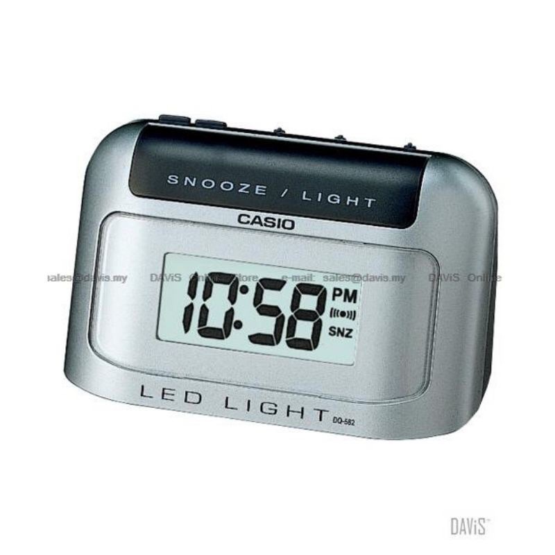 CASIO DIGITAL DQ-582D TIME DIGITAL SNOOZE LIGHT ALARM JAM MEJA ORI BARANG BERKUALITAS