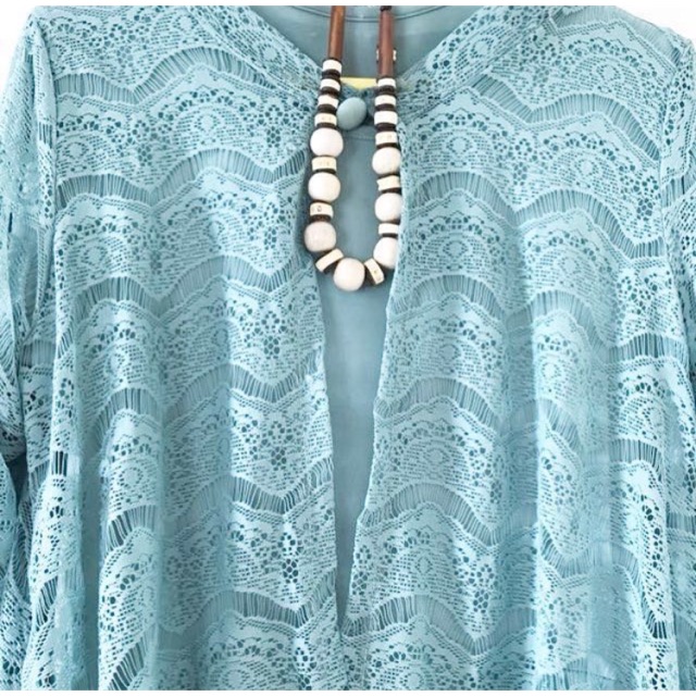 Gamis/dress turquoise lace/brokat