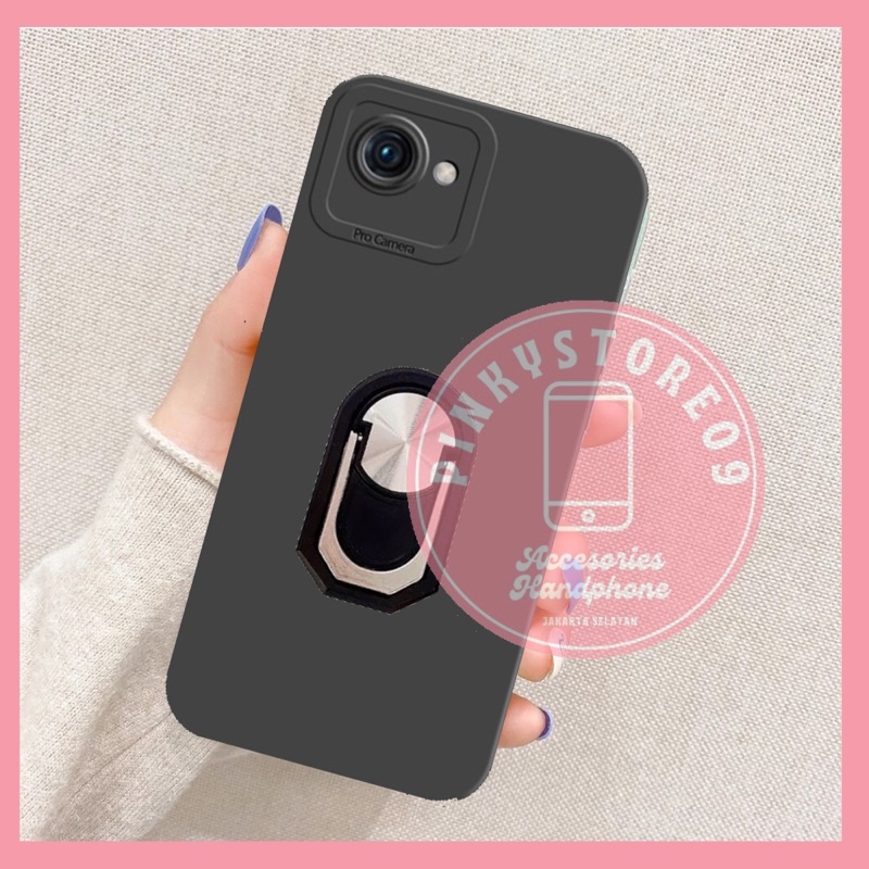 Case REALME NARZO 50i PRIME - REALME C30 - REALME NARZO 50 5G Silicone Liquid Pro Camera Ring Kickst