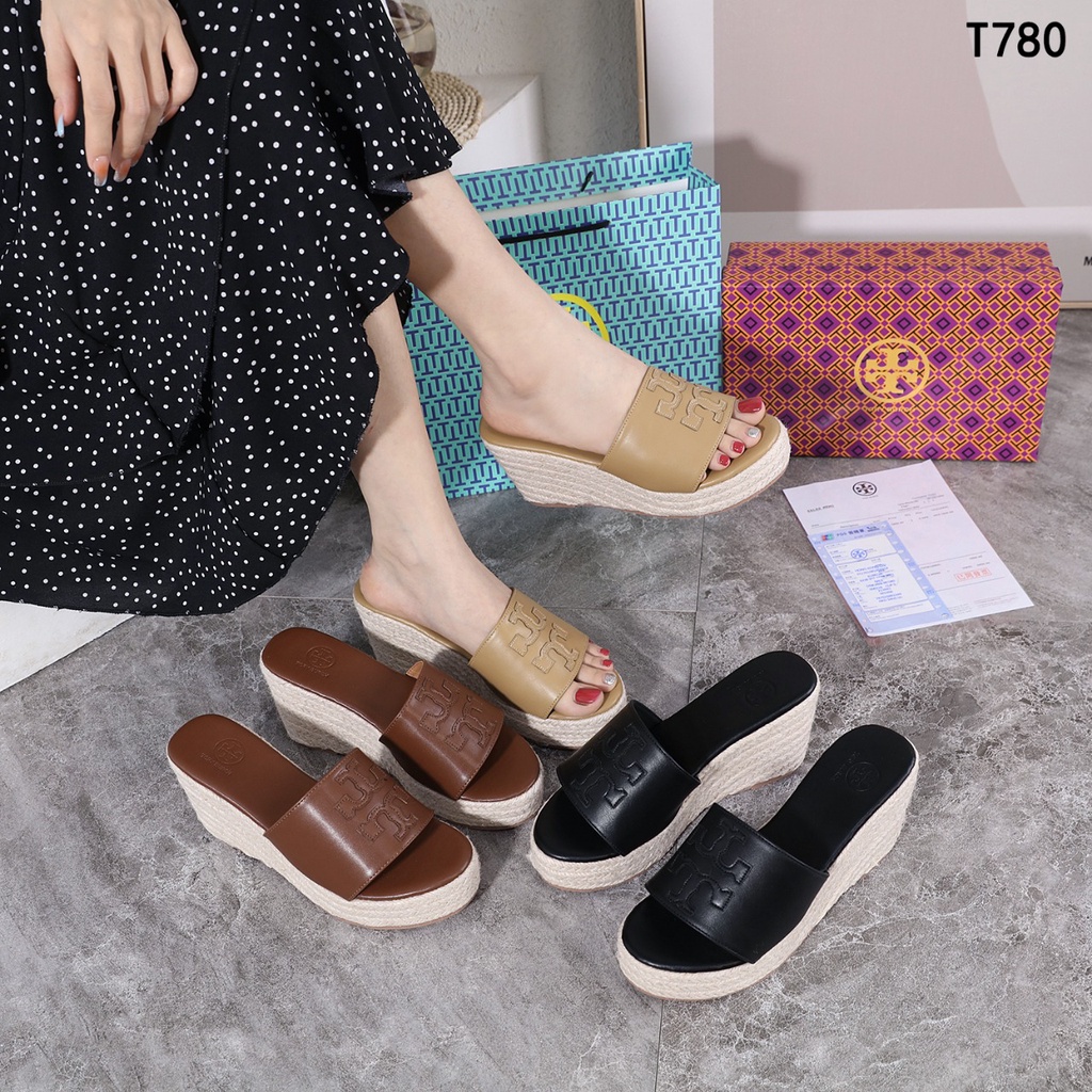 TB Double T Wedges Slide Sandals T780