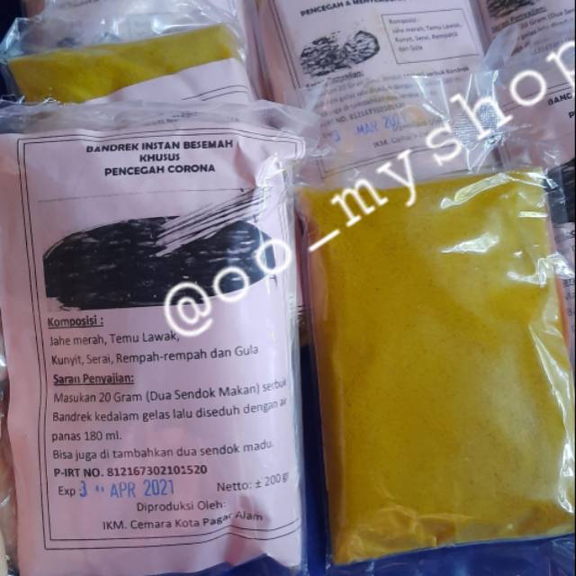 BANDREK INSTAN BESEMAH PENCEGAH CORONA