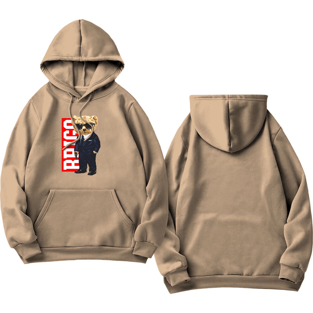 BRIGO Jumper Hoodie Mapia beruang II Sweater Hoodie BRIGO Sablon DTF Fleece Cotton II SIZE M-XXL (Pria &amp; Wanita) Free stiker&amp;Gantungan Kunci