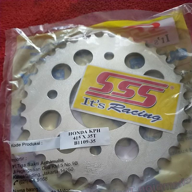 gear gir belakang SSS TRIPLE S KPH 415 35 supra x 125 FU new