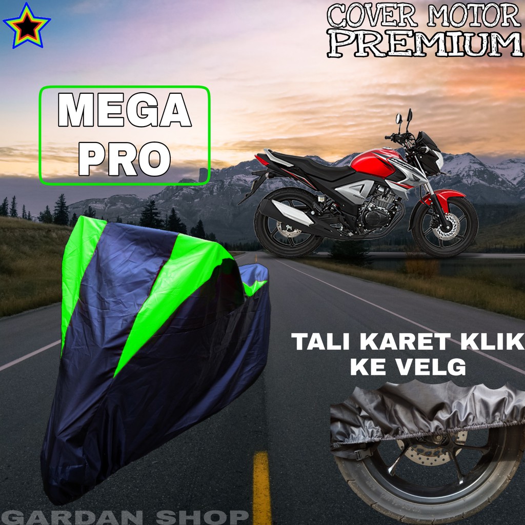 Sarung Mobil MEGA PRO Hitam HIJAU Body Cover Penutup Pelindung Motor Mega PREMIUM