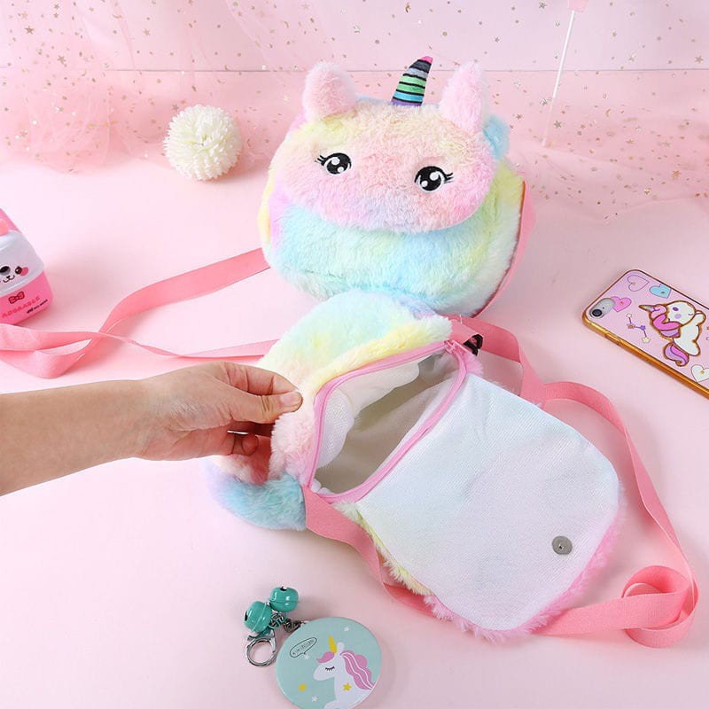 Tas Sling Bag Anak Tas Unicorn Boneka Plush Tas Selempang Anak