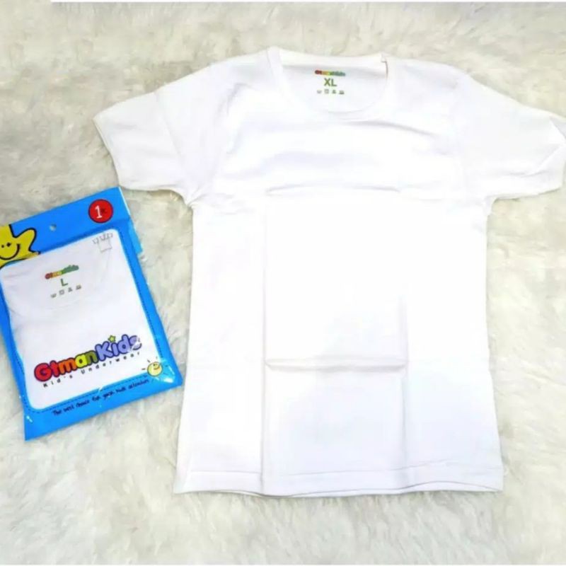 GTMAN KIDS KAOS OBLONG Anak GTMK-03 Putih Original