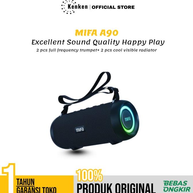 Mifa A90 Bluetooth Speaker 60W Stereo IPX8 Wireless Portable Original Termurah