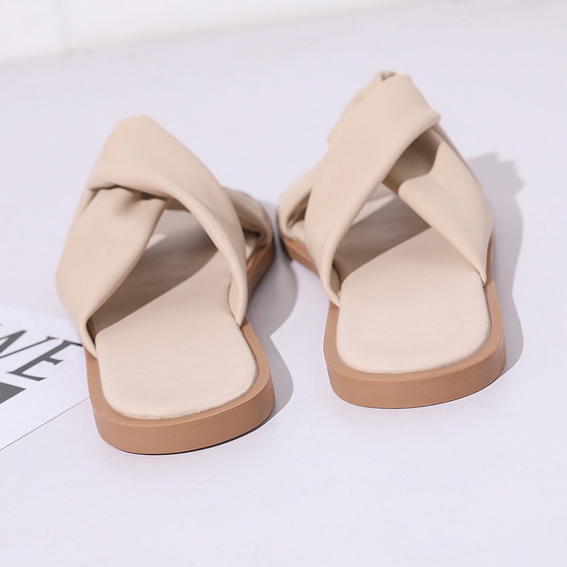 TBIG [COD] Sandal Slop Wanita LUWIS Import Korea Style Santai Wanita Remaja