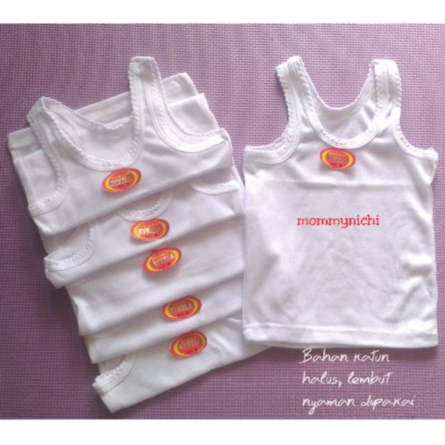 SIZE JUMBO ISI 12 PCS KAOS DALAM ANAK - REMAJA  PUTIH POLOS