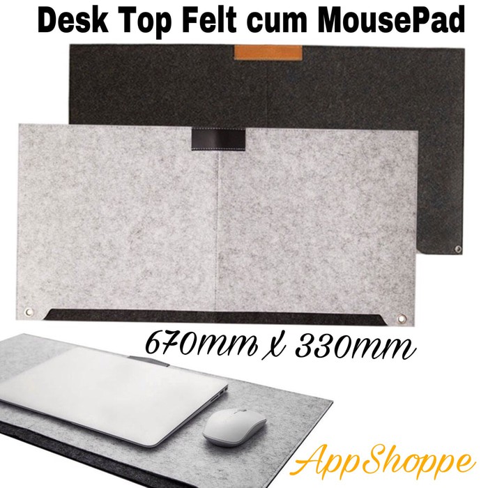 Desk Top Felt Keyboard Laptop Table Cover cum Mousepad