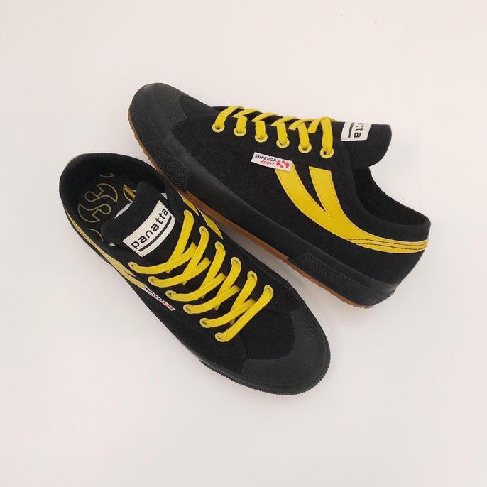 MURAH SUPERGA 2750 COTU PANATTA BLACK YELLOW - HITAM, 40