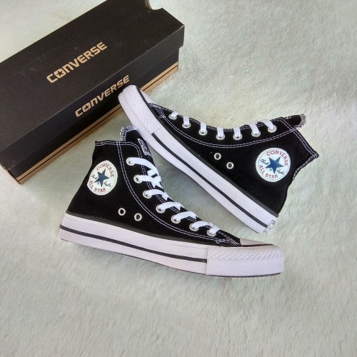 Sepatu Converse Ori All Star Classic High Size 38 - 43 Warna Hitam Sneakers Remaja Terbaik Kekinian