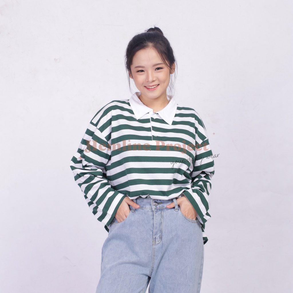 Hara Oversized Stripe Top By Hemline Project