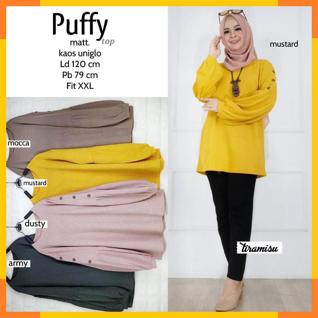 TUNIC PUFFY. ATASAN FASHION MUSLIM WANITA. BY TIRAMISU