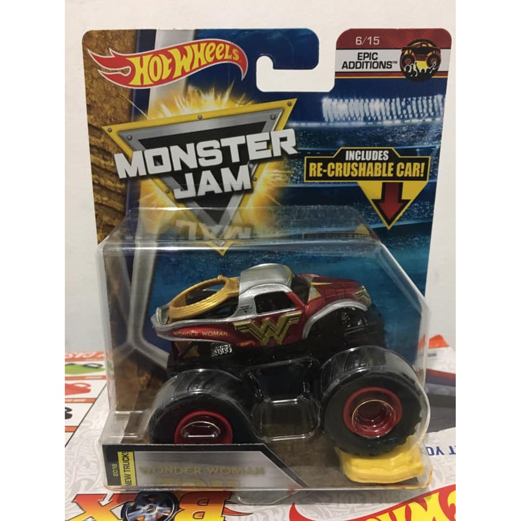 Hot Wheels MONSTER JAM WONDER WOMAN Diecast Truck Off Road Ban Besar