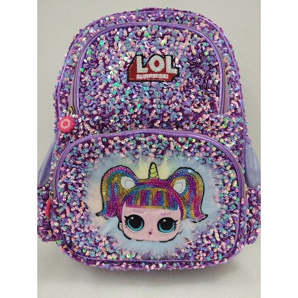 Tas Ransel Squin LOL #16079 | Tas Ransel Anak Cewek | Tas Sequin LOL | Tas LOL | Tas Ransel Anak