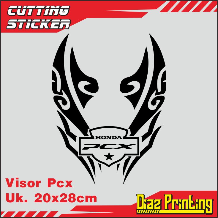 Stiker Visor Pcx / Stiker Visor Pcx 150/160 New / Stiker Visor Keren / Stiker Visor Terlaris