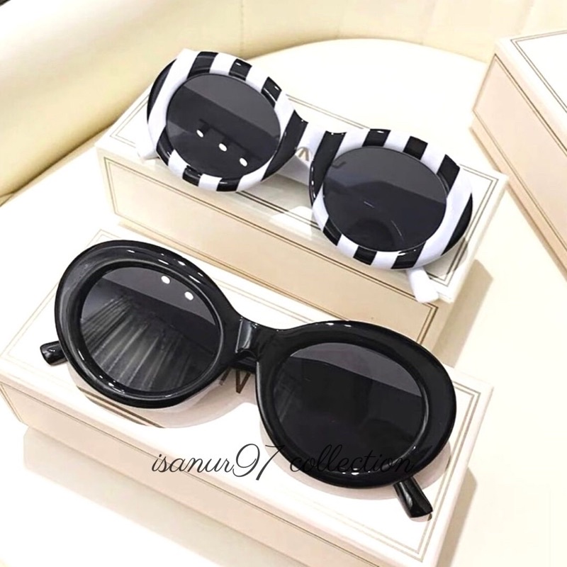 Kacamata Hitam Steampunk Oval Gaya Retro Steampunk Rock Cool Trendy Sunglasses Pria Wanita