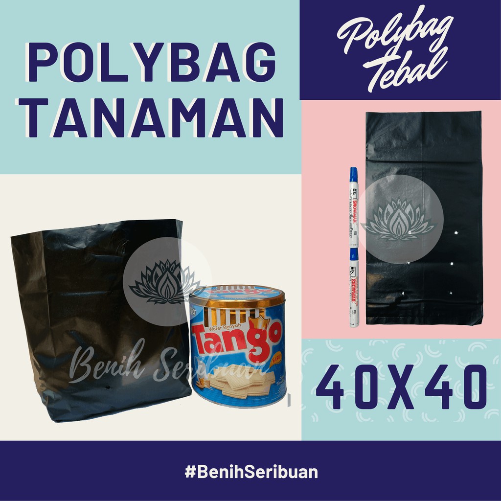 Polybag Tanaman Tebal 40x40 Plastik Polibag Besar Polibek 40 x 40 Pot Benih Bibit Bunga Sayuran