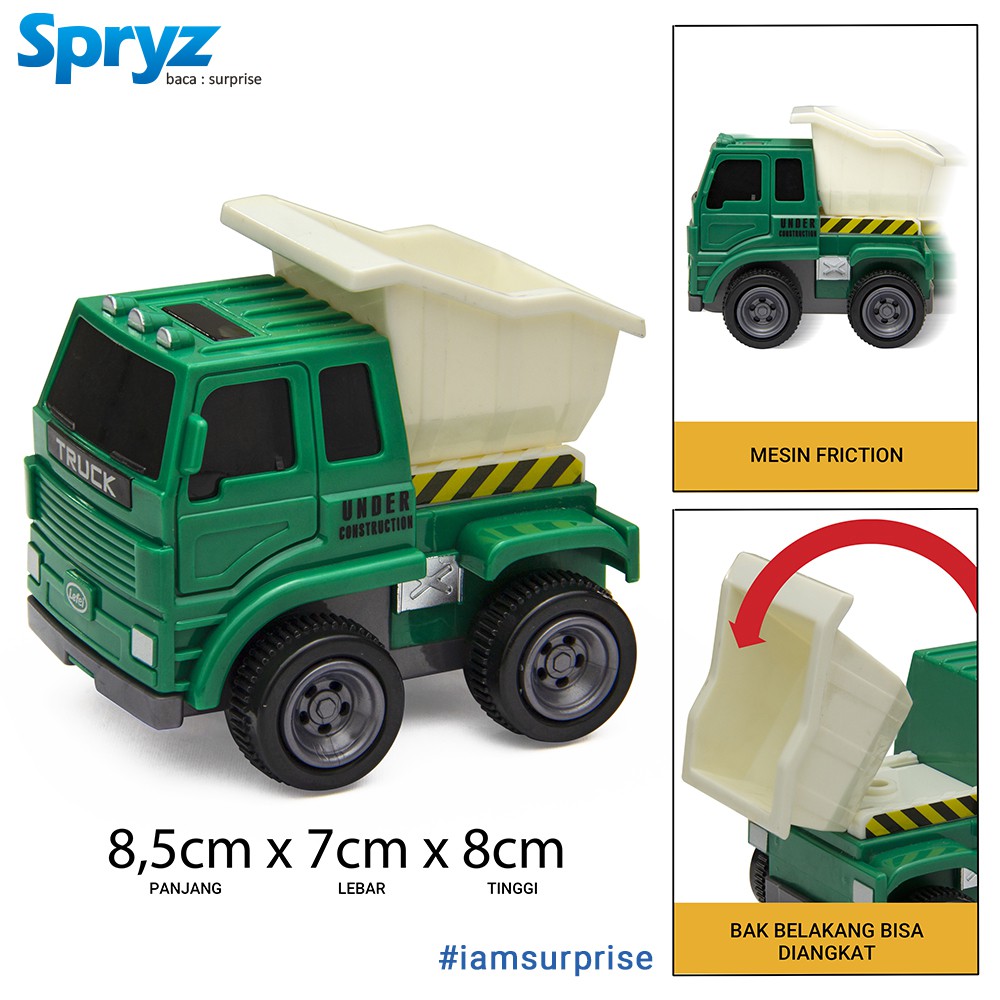 Spryz Citysquad 1:48 Mainan Truk Friction