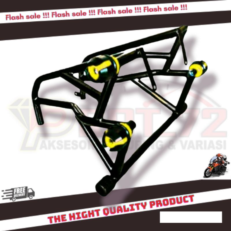 Tubular Crashbar VIXION New NVL & NVA Dan Old V-IXION  Full Model Tumpuk Triple Slider Plus Slider A