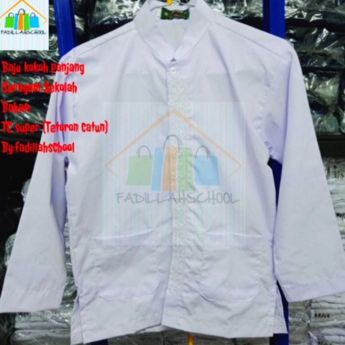 SERAGAM SEKOLAH BAJU PUTIH KOKO MUSLIM SD SMP SMA