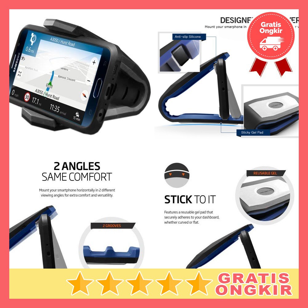 PHONE HOLDER MOBIL Universal Penjepit Dudukan HP Mobil Alligator Clip - Smartphone Holder Unifersal 