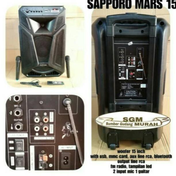 Unik Speaker Aktif 15 Inch Portable Sapporo Mars 15 Gustinayulimdra24