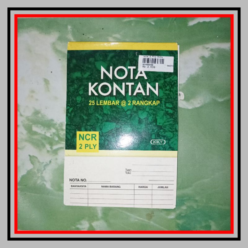 

Nota Kontan NCR 2 Ply Kiky