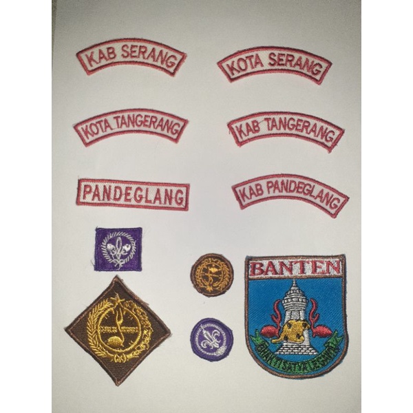 1 Set Atribut Pramuka Kab. serang, Kota Serang, Kab. Tangerang, Kota Tangerang dan Pandeglang