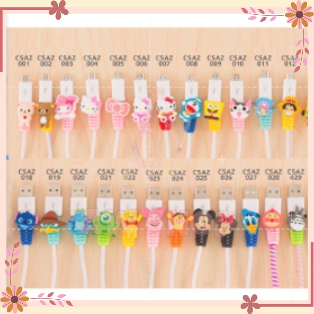 (Cod) Cartoon Cable Protector | Pelindung Ujung Kabel | Cable Saver Karakter 18 - 33