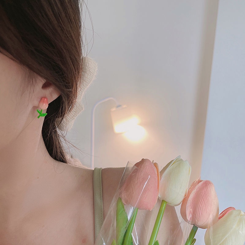 Anting Stud Bentuk Bunga Tulip Mini Gaya Korea Untuk Wanita