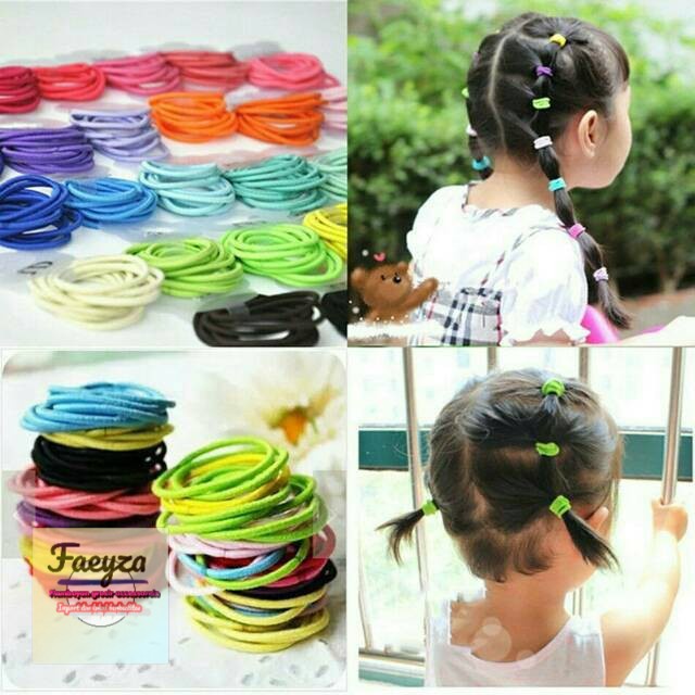 Karet rambut isi 72 PCS /tali rambut /ikat rambut model cacing