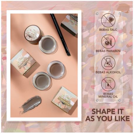 Y.O.U Colorland Art Shaping Brow Pomade | Natural | Tahan Lama | Waterproof