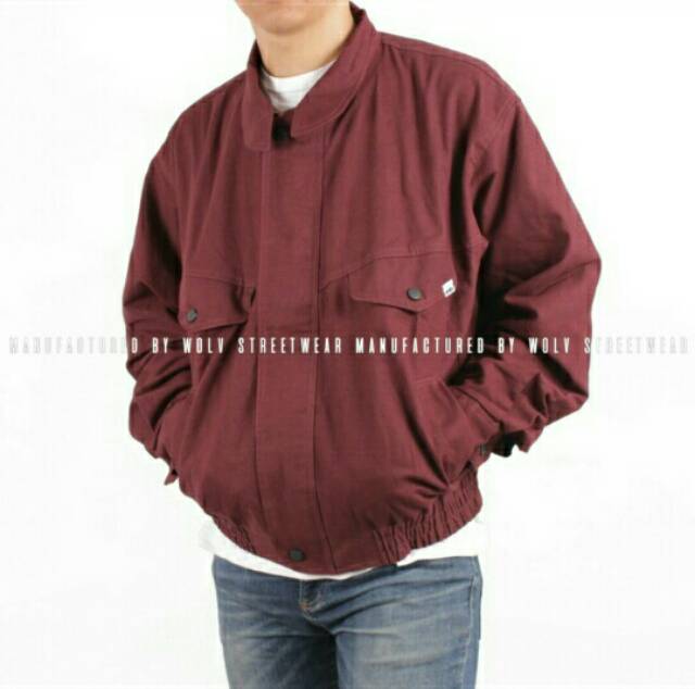 Semi Parka Flight Jacket Pria Kanvas