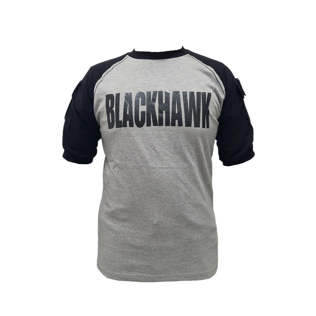 Kaos Tactical,Blackhawk Abu Misty Kombinasi HitamKatun Combed
