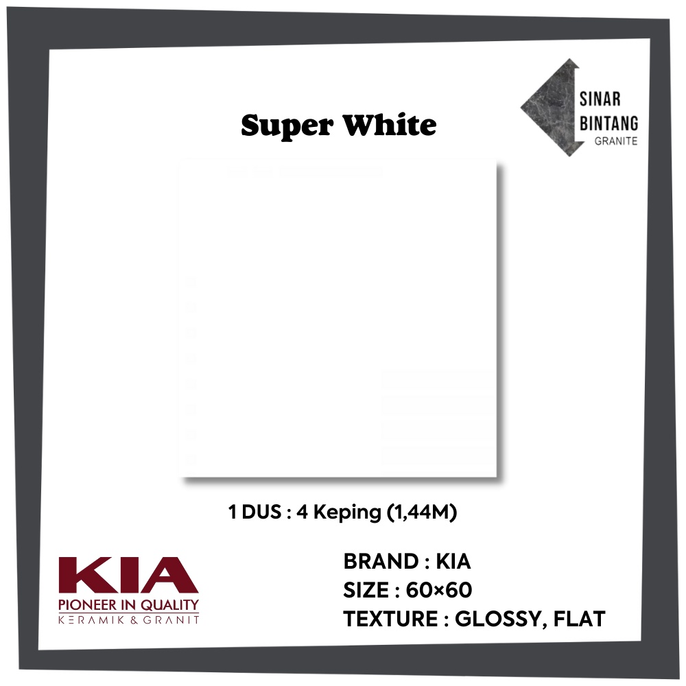 Granit 60X60 | Granit Lantai Super White KIA